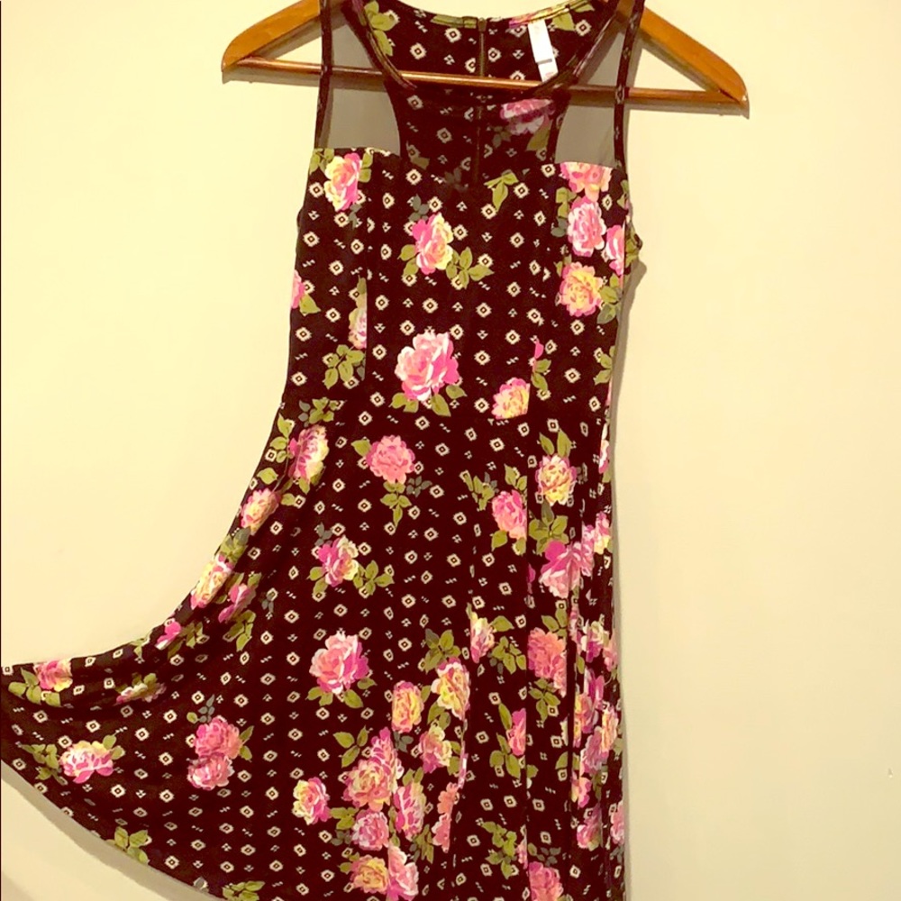 Mesh meets roses meets Navajo dress